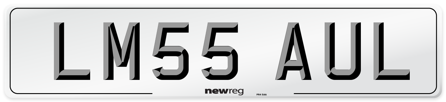 LM55 AUL Number Plate from New Reg